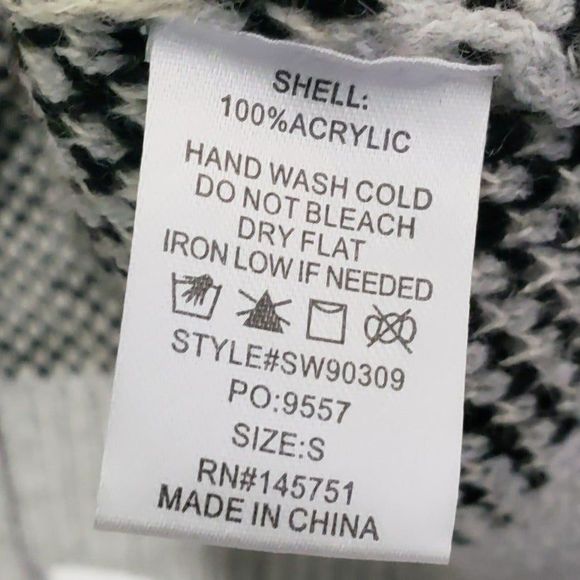 Fantastic Fawn Animal Print Cardigan Sweater, Grey and Black, Size Small - Picture 6 of 8